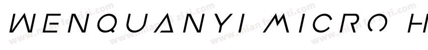WenQuanYi Micro Hei Mono字体转换